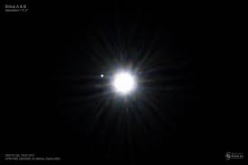 Sirius B, a white dwarf seen from a telescope 