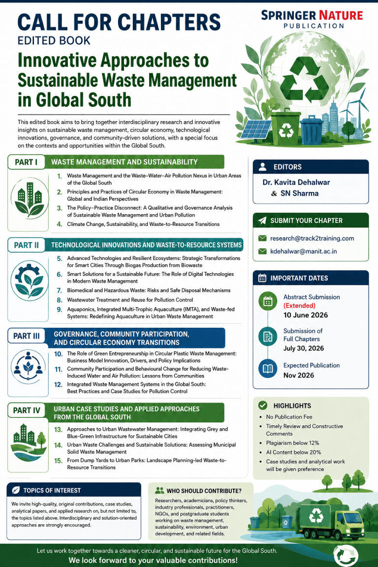 Call for Chapters – Springer Nature Edited Book 2026 Sustainable Waste ...
